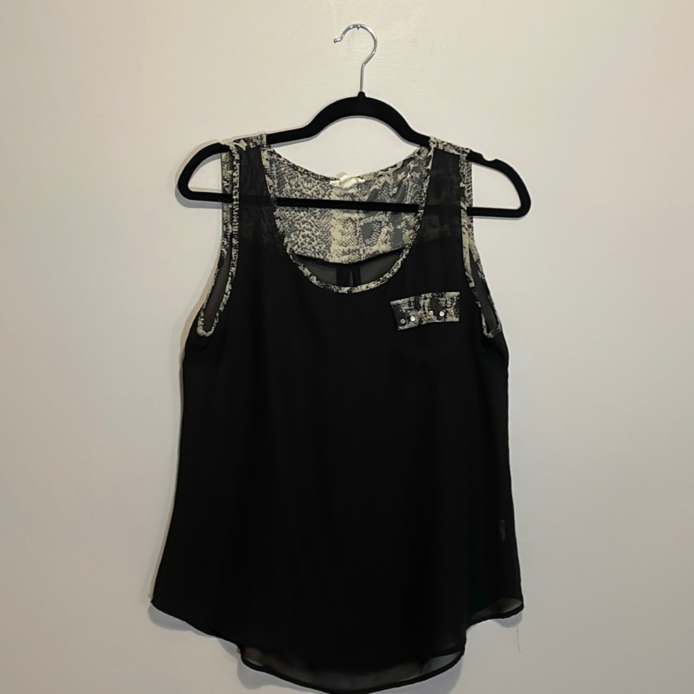 Edge Black Tank Top